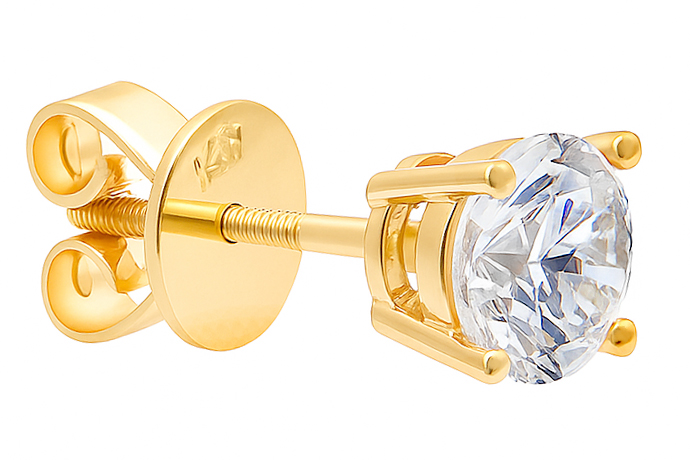 1 Carat Yellow Gold Round