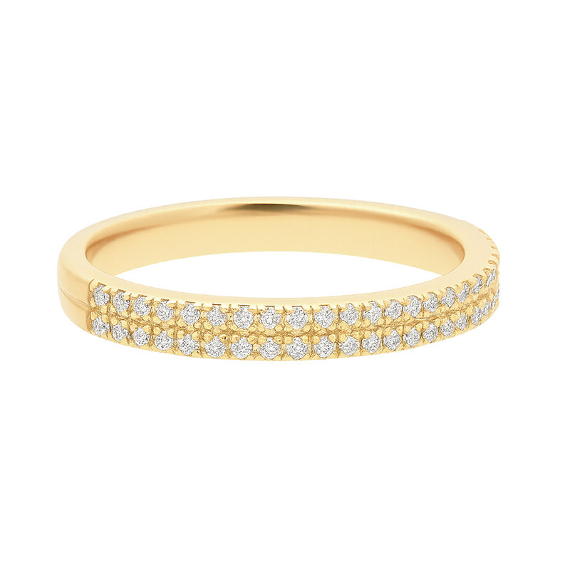 Double Line Half Set Round Band
