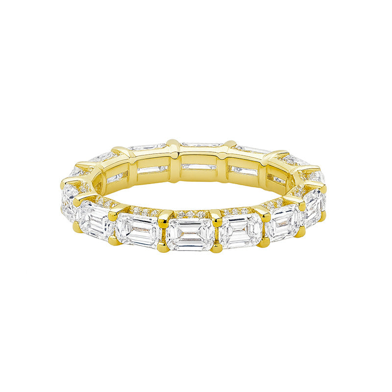 East to West Emerald Eternity Band