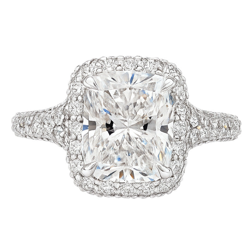 Double Cathedral Engagement Ring