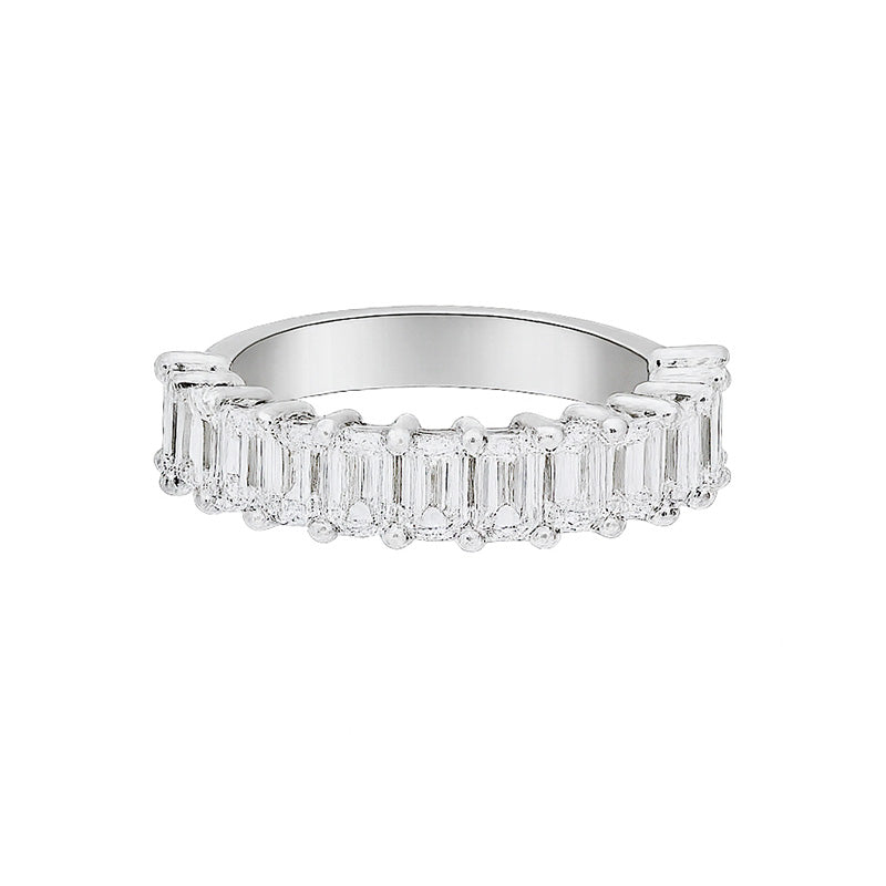 Half-Set Emerald Band