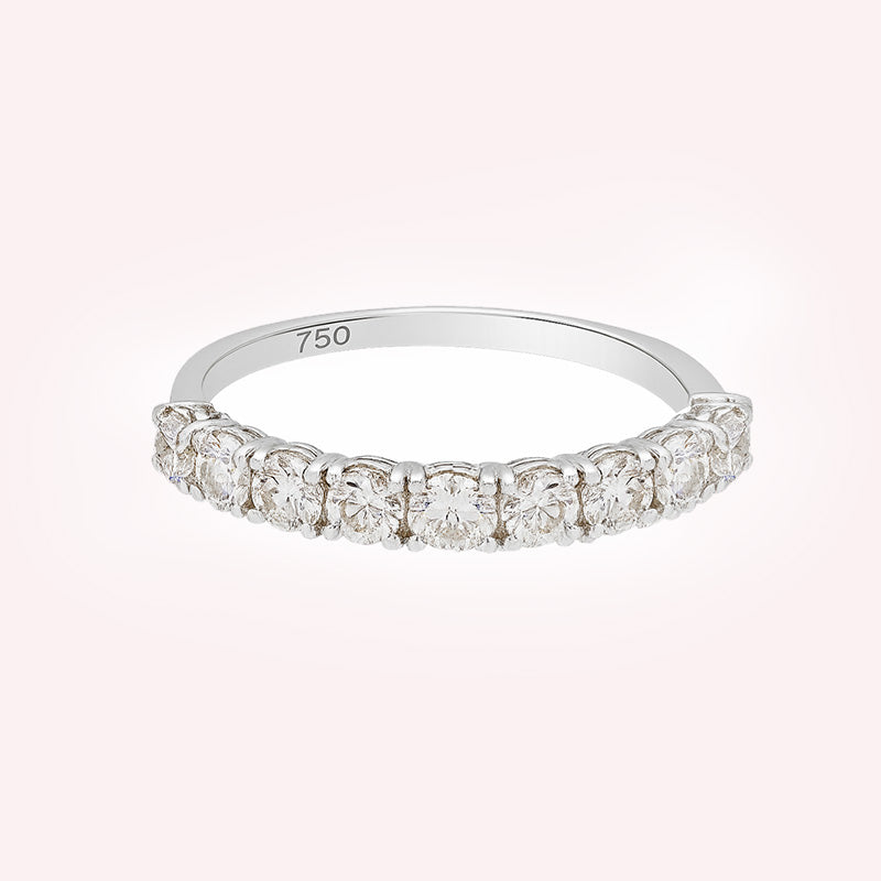 Half-Set Round Diamond Band