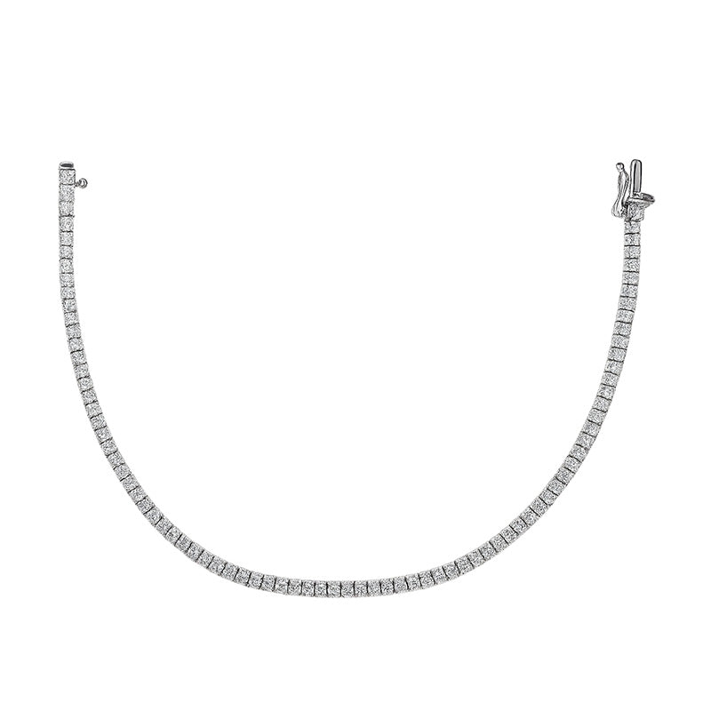 White Gold Classic Bezel Set Tennis Bracelet