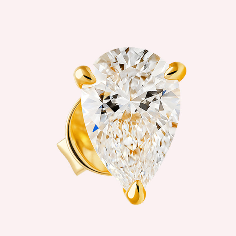 1 carat Pear Solitaire Studs