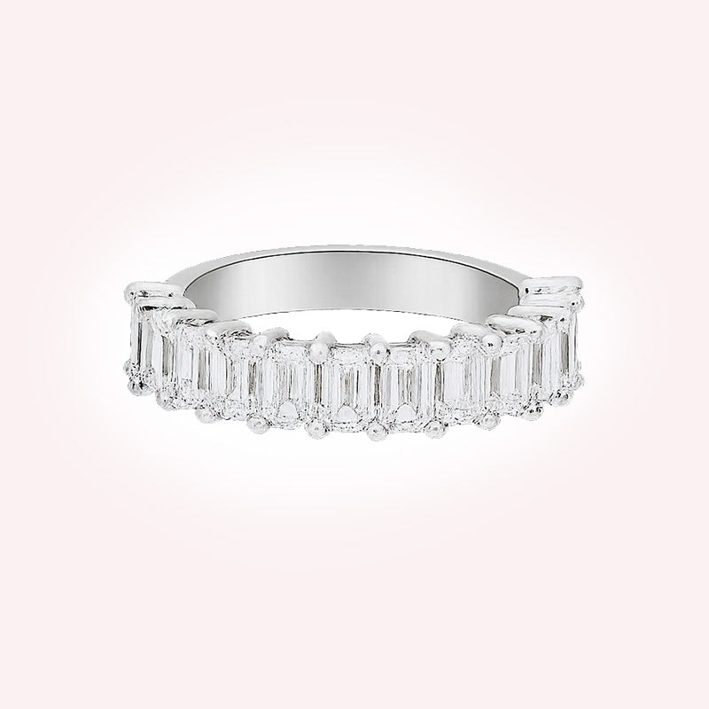 Half-Set Emerald Band