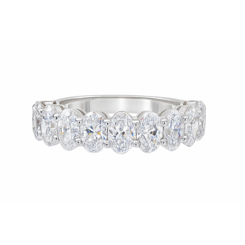 Half-Set Oval Diamond Band