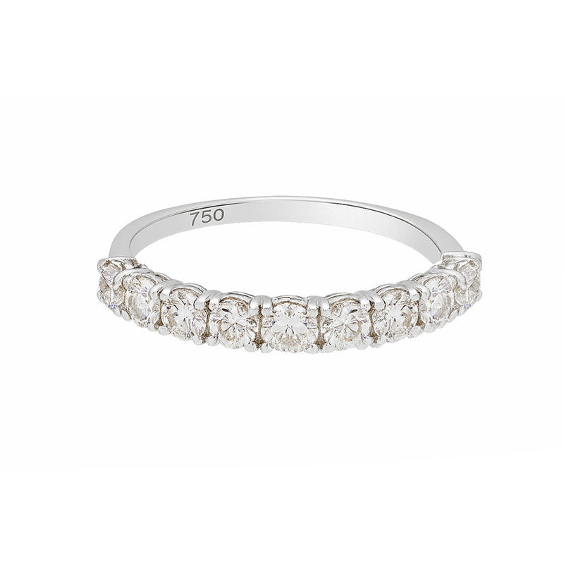 Half-Set Round Diamond Band