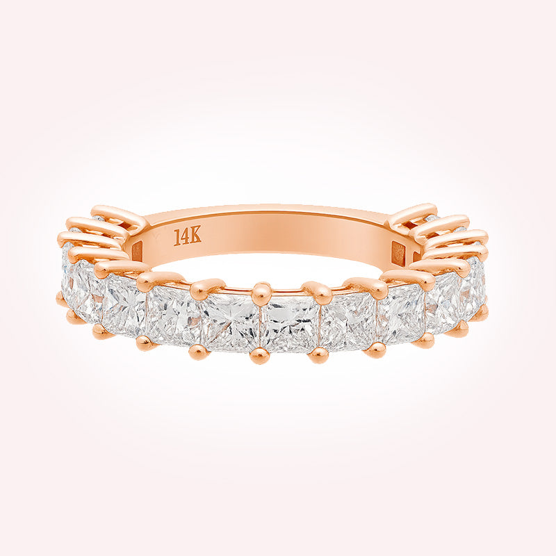 Rose Gold Princess Cut