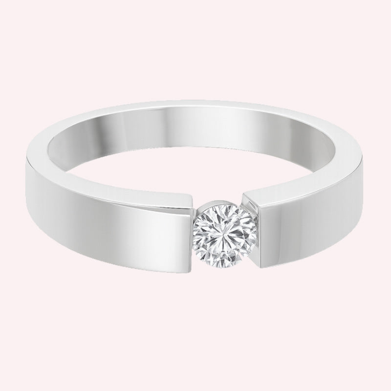 Round Diamond Tension-Style Band