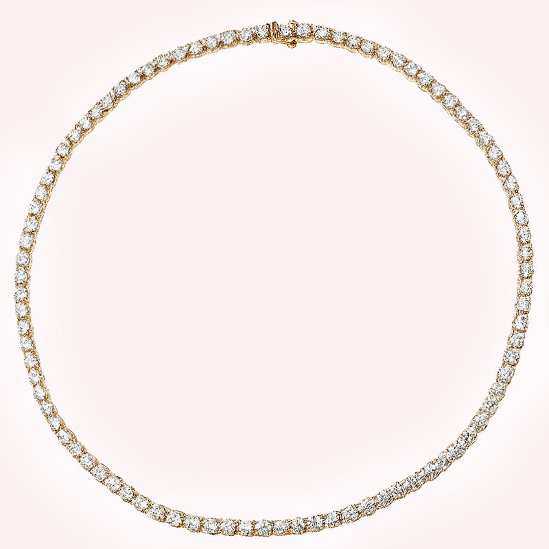Yellow Gold 20” Tennis Chain