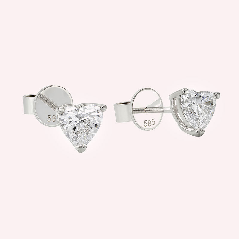 Heart Shaped stud earrings